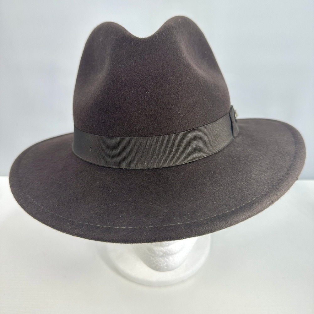 Scala Classico Brown Wool Felt Fedora Four Seasons Hat Dorfman Pacific Medium